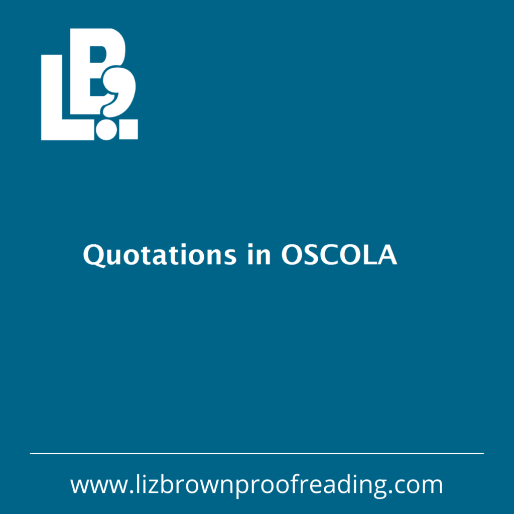 Quotations in OSCOLA